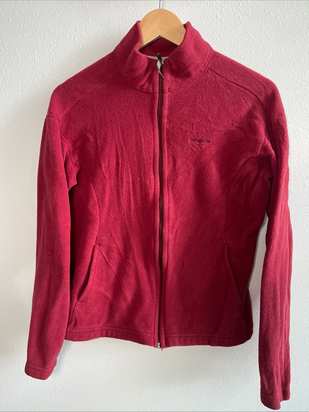 Patagonia Women's Large Synchilla Full Zip Fleece Jacket Red